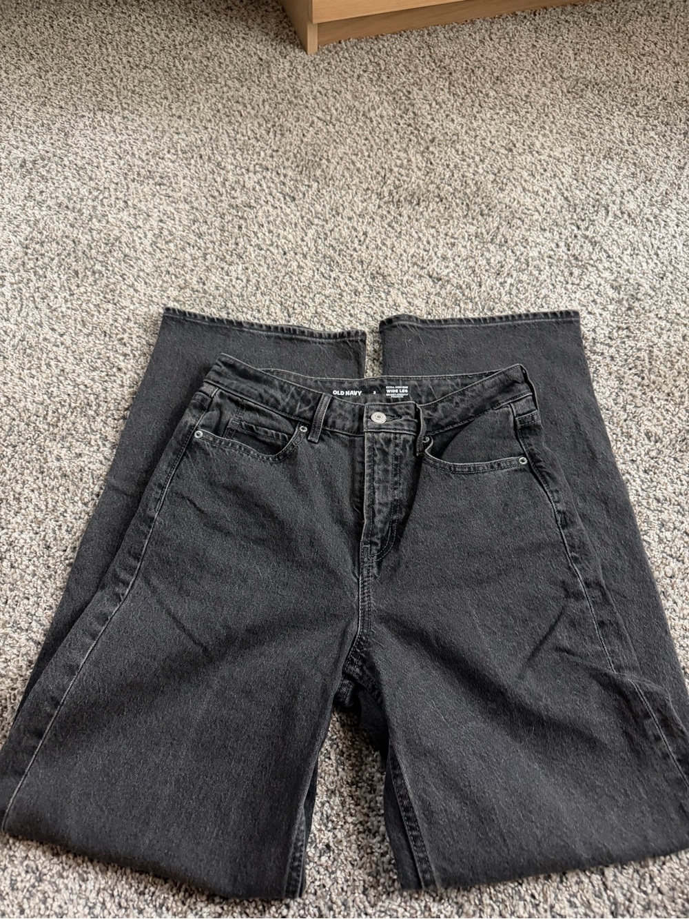 Old Navy Women's Black Straight Leg Jeans - Classic Black Denim